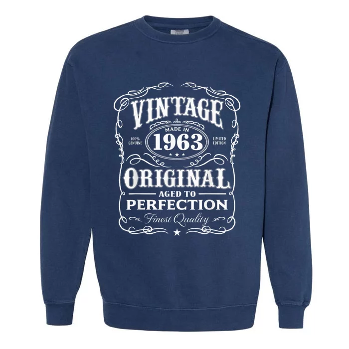 Vintage Made In 1963 55th Birthday Present Gift Garment-Dyed Sweatshirt