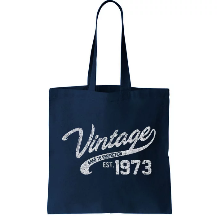 Vintage Made In 1973 45th Birthday Present Gift Tote Bag