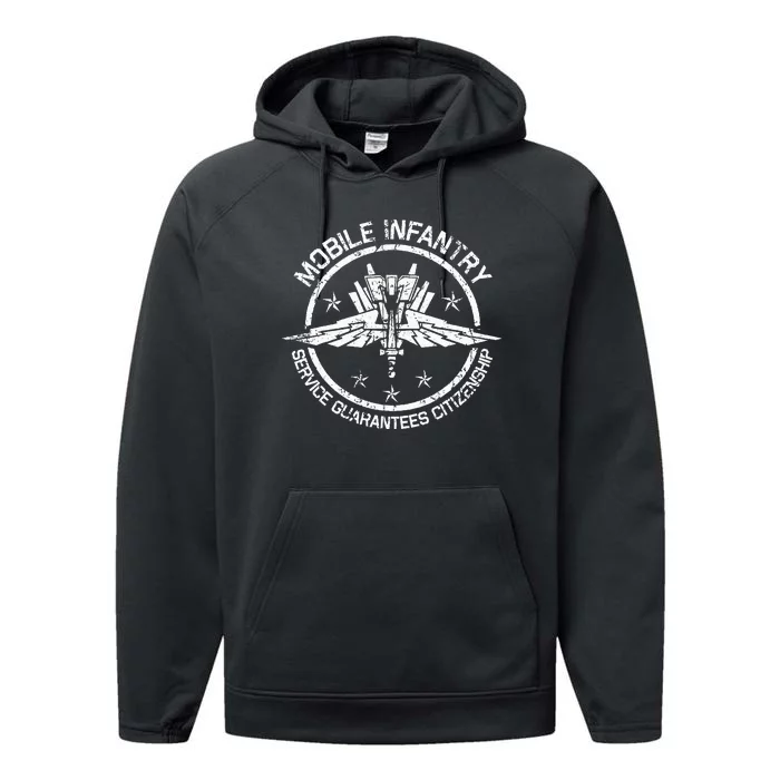 Vintage Mobile Infantry Crest Performance Fleece Hoodie