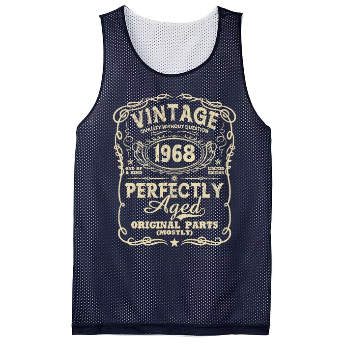 Vintage Made In 1968 53th Birthday Gift Mesh Reversible Basketball Jersey Tank