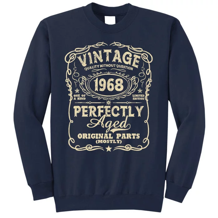 Vintage Made In 1968 53th Birthday Gift Tall Sweatshirt