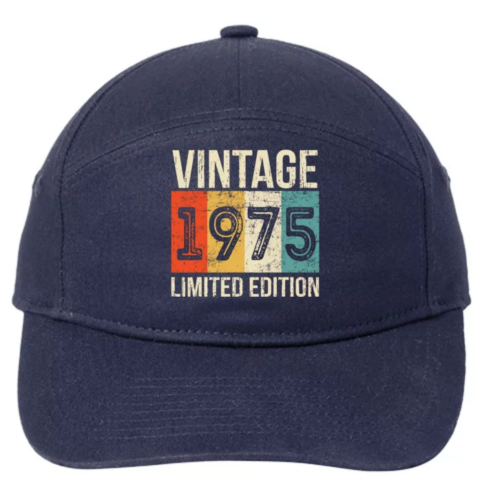 Vintage Made In 1975 Birthday 7-Panel Snapback Hat