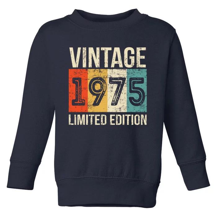 Vintage Made In 1975 Birthday Toddler Sweatshirt