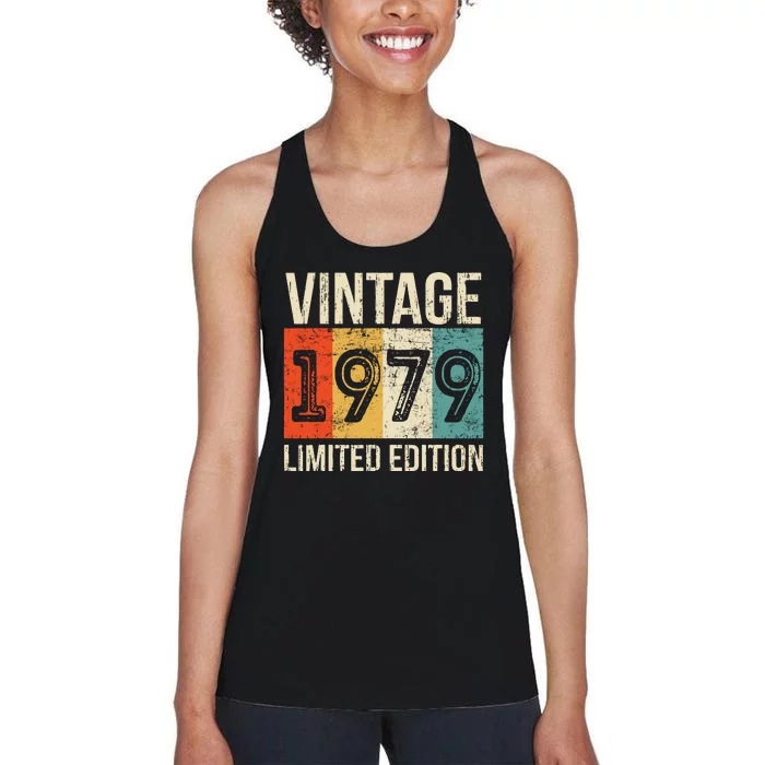 Vintage Made In 1979 Birthday Women's Racerback Tank