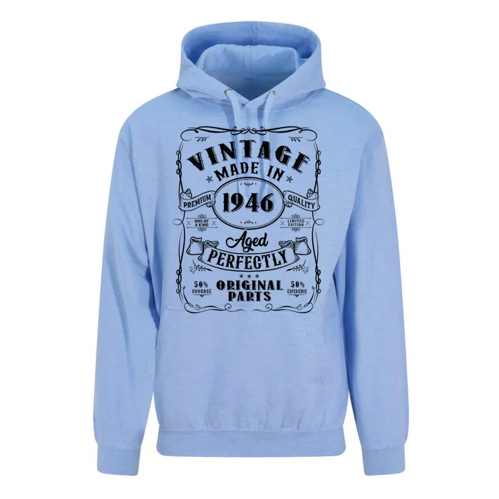 Vintage Made In 1946 One Of A Kind Limited Edition Aged Perfectly Original Parts Unisex Surf Hoodie