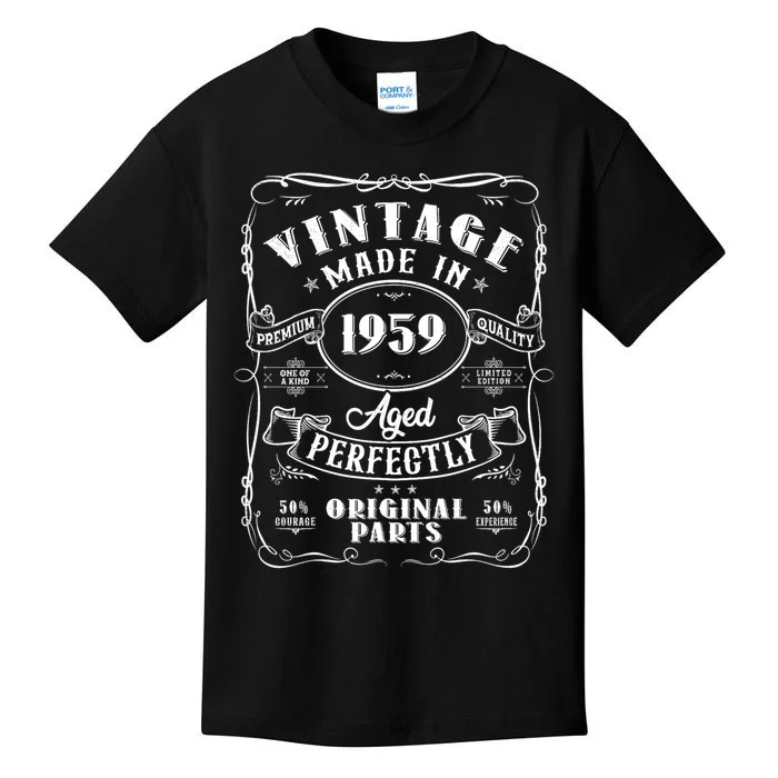 Vintage Made In 1959 One Of A Kind Limited Edition Aged Perfectly Original Parts Kids T-Shirt