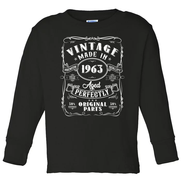 Vintage Made In 1963 One Of A Kind Limited Edition Aged Perfectly Original Parts Toddler Long Sleeve Shirt