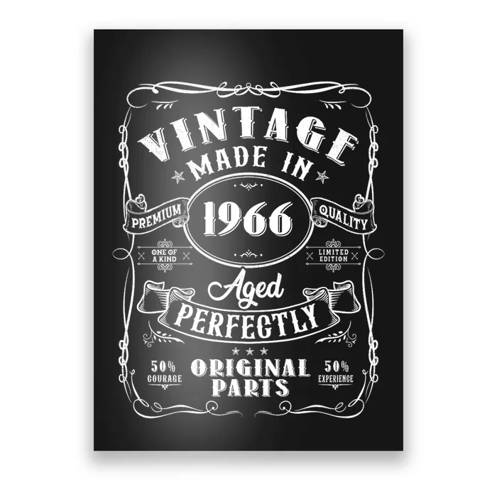 Vintage Made In 1966 One Of A Kind Limited Edition Aged Perfectly Original Parts Poster