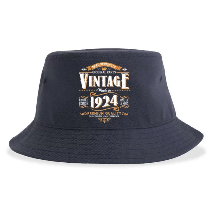 Vintage Made In 1924 100th Birthday Aged Perfectly Original Parts Sustainable Bucket Hat