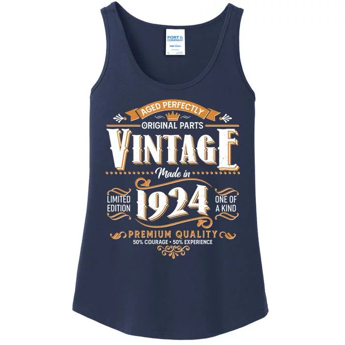 Vintage Made In 1924 100th Birthday Aged Perfectly Original Parts Ladies Essential Tank