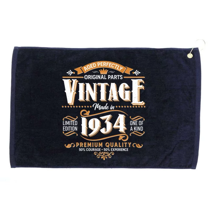 Vintage Made In 1934 90th Birthday Aged Perfectly Original Parts Grommeted Golf Towel