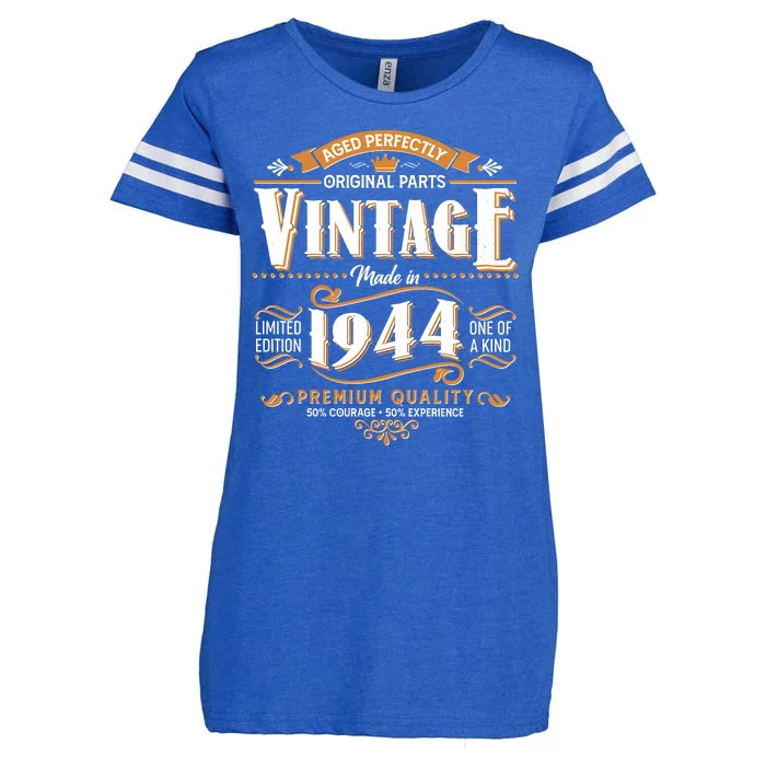 Vintage Made In 1944 80th Birthday Aged Perfectly Original Parts Enza Ladies Jersey Football T-Shirt