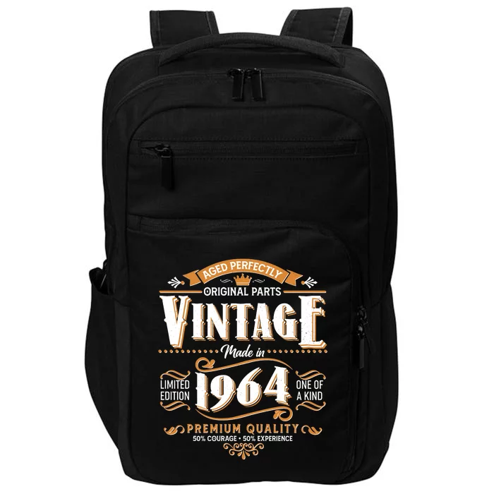 Vintage Made In 1964 60th Birthday Aged Perfectly Original Parts Impact Tech Backpack