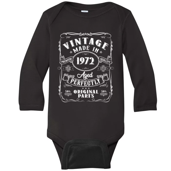 Vintage Made In 1972 One Of A Kind Limited Edition Aged Perfectly Original Parts Baby Long Sleeve Bodysuit