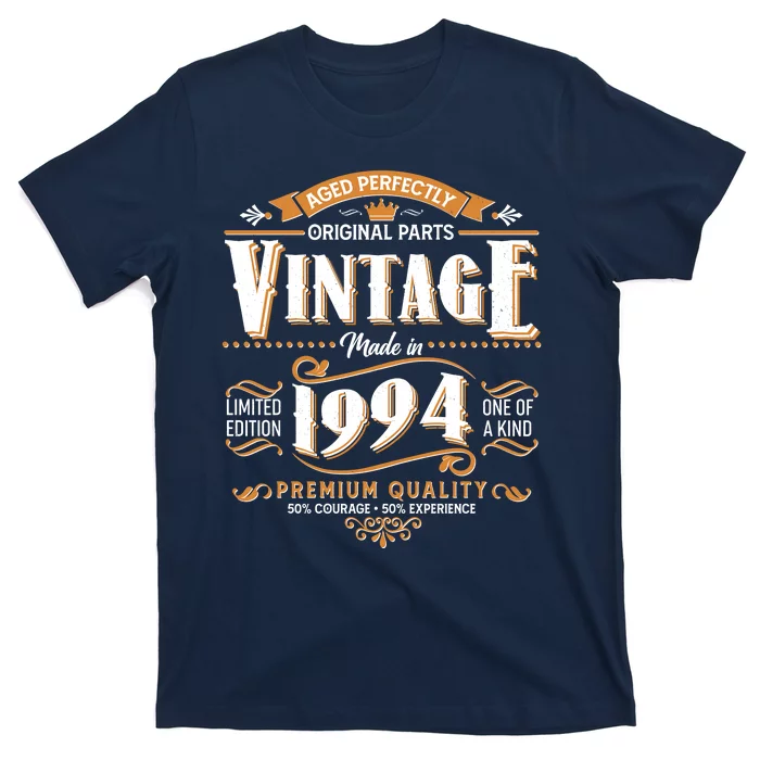 Vintage Made In 1994 30th Birthday Aged Perfectly Original Parts T-Shirt