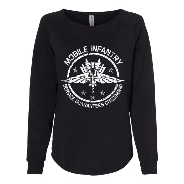 Vintage Mobile Infantry Crest Womens California Wash Sweatshirt