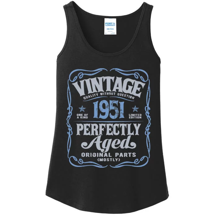 Vintage Made In 1951 Classic Birthday Ladies Essential Tank