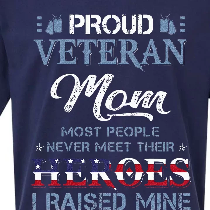 Veteran Mom I Raised My Hero America American Armed Forces Sueded Cloud Jersey T-Shirt