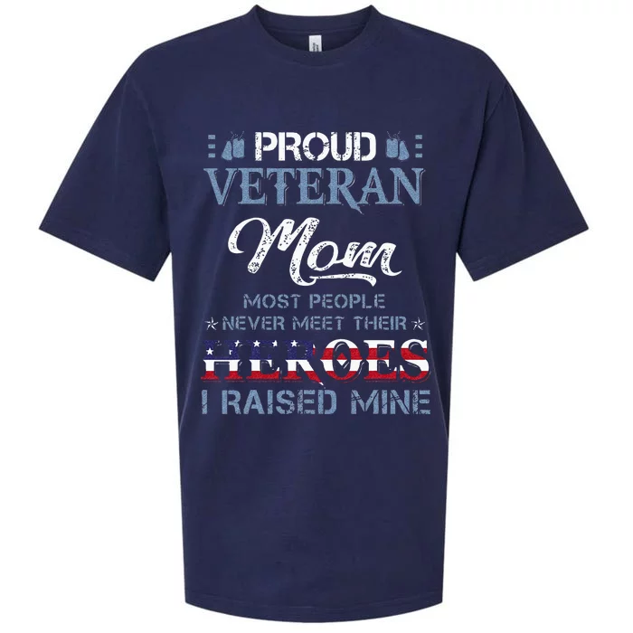 Veteran Mom I Raised My Hero America American Armed Forces Sueded Cloud Jersey T-Shirt