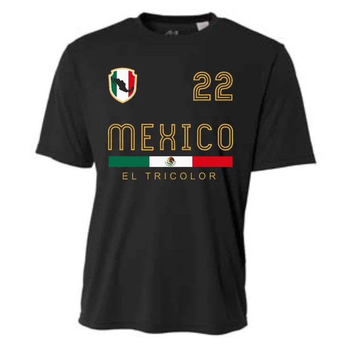 Vintage Mexico Jersey Futbol Soccer Flag Cooling Performance Crew T-Shirt