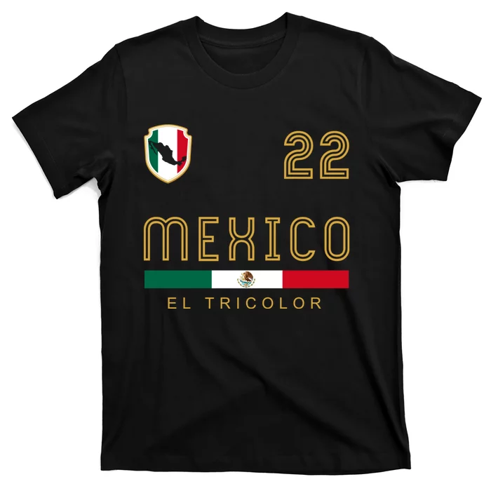 Vintage Mexico Jersey Futbol Soccer Flag Fan Gift T-Shirt