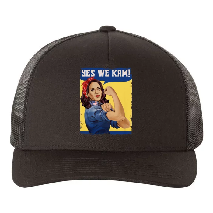 Vote Madam Kamala President Harris Yes We Kam Madam Harris Fun Yupoong Adult 5-Panel Trucker Hat