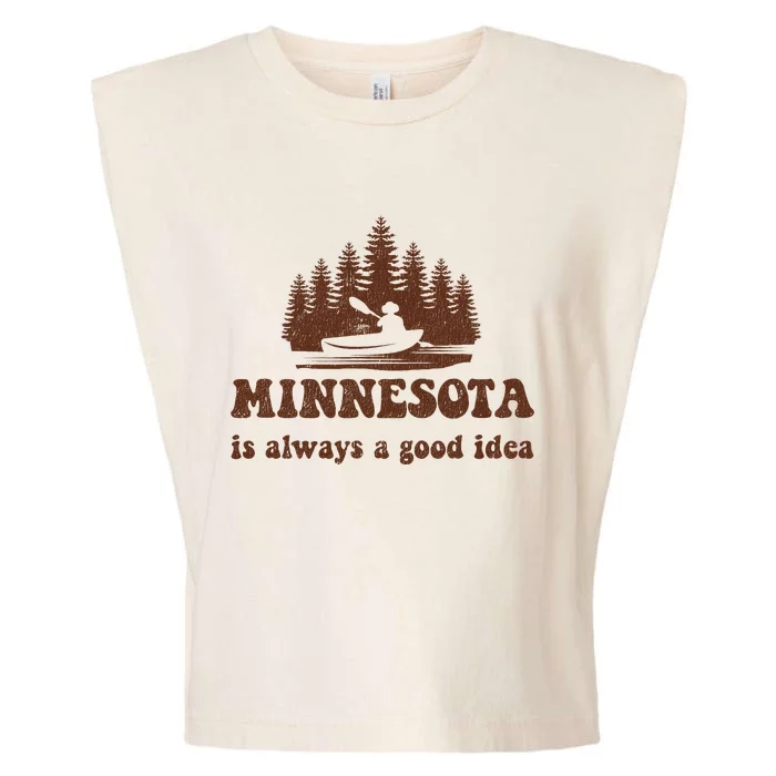 Vintage Minnesota Lake Life Gift Garment-Dyed Women's Muscle Tee