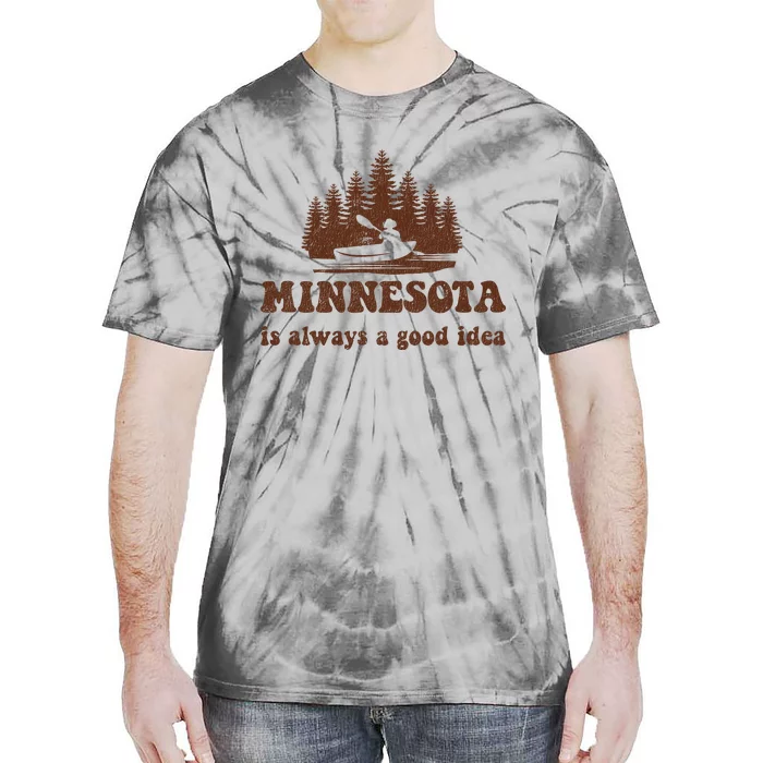 Vintage Minnesota Lake Life Gift Tie-Dye T-Shirt