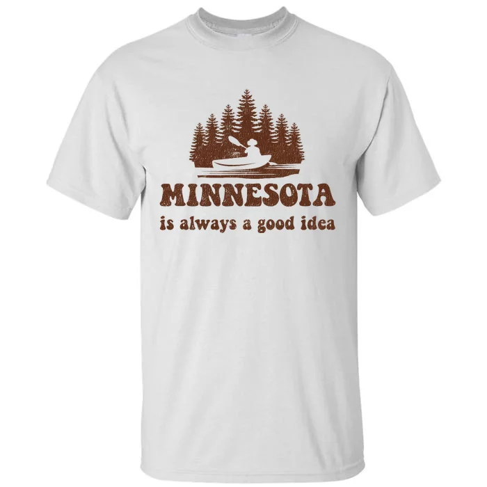 Vintage Minnesota Lake Life Gift Tall T-Shirt