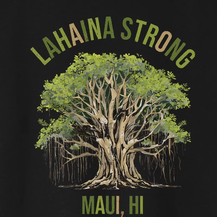 Vintage Maui Lahaina Banyan Tree Women's Crop Top Tee