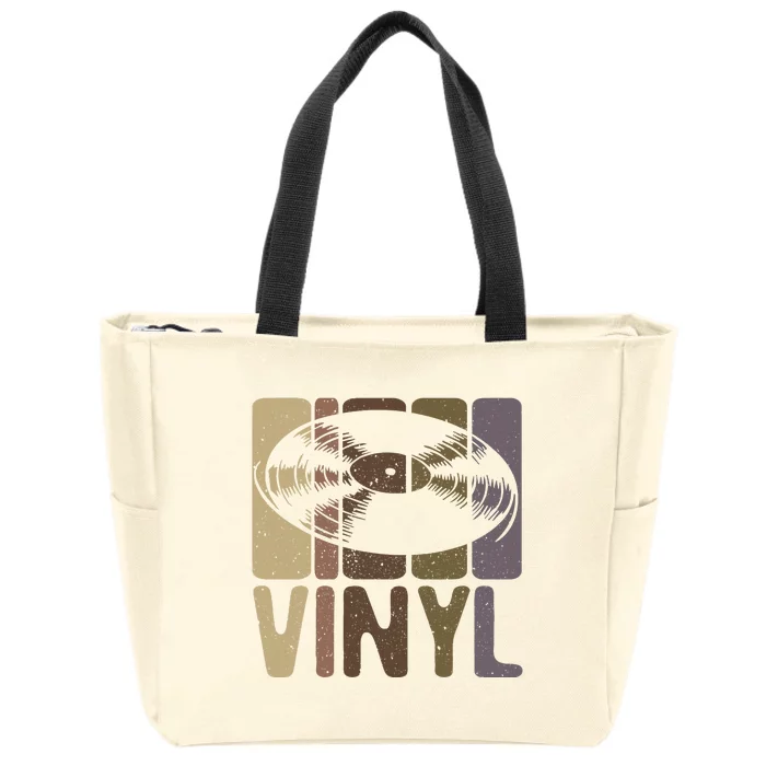 Vinyl Music Lover And Vinyl Record Player Zip Tote Bag