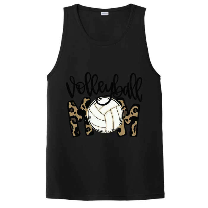 Volleyball Mom Leopard Funny Ball Mom Mother's Day Gift Performance Tank