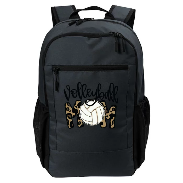 Volleyball Mom Leopard Funny Ball Mom Mother's Day Gift Daily Commute Backpack