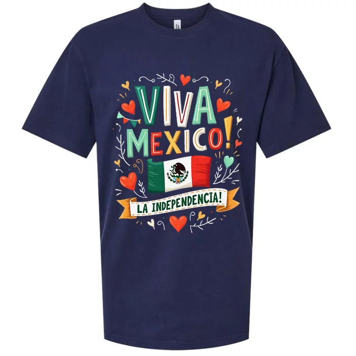 Viva Mexico La Independencia Fiesta Mexican Independence Day Gift Sueded Cloud Jersey T-Shirt