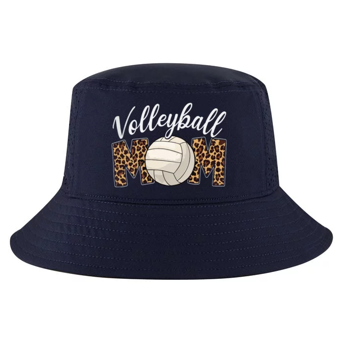 Volleyball Mom Leopard Funny Sport Ball Mom Mother's Day Cool Comfort Performance Bucket Hat