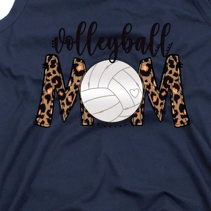 Volleyball Mom Leopard Print Proud Women's Cheetah Pattern Great Gift Tank Top