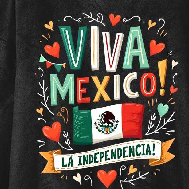 Viva Mexico La Independencia Fiesta Mexican Independence Day Hooded Wearable Blanket