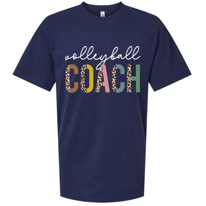 Volleyball Mom Leopard Volleyball Coach Team Gift Sueded Cloud Jersey T-Shirt