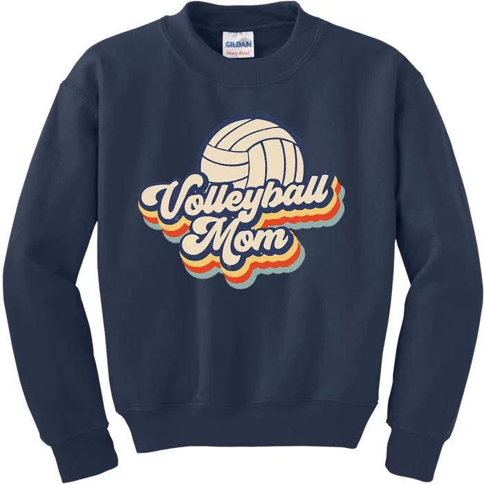 Volleyball Mom Mama Mothers Day Vintage Retro Funny Women Kids Sweatshirt