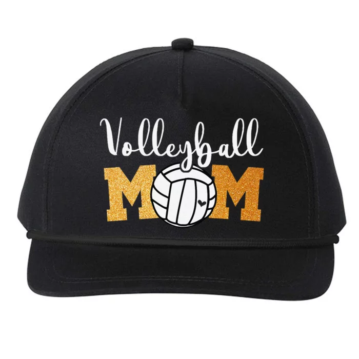 Volleyball Mom Mothers Day Volleyball Game Day Cheer Mom Snapback Five-Panel Rope Hat