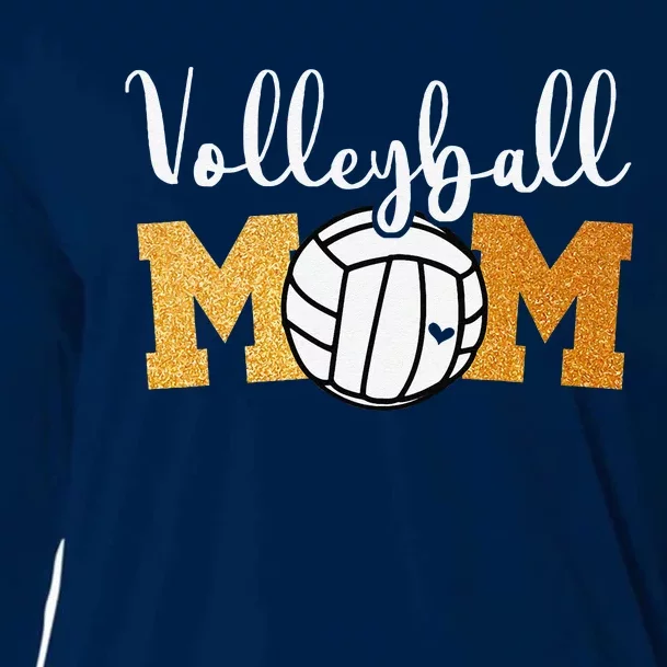 Volleyball Mom Mothers Day Volleyball Game Day Cheer Mom Cooling Performance Long Sleeve Crew