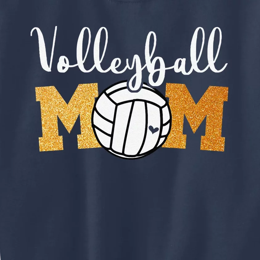 Volleyball Mom Mothers Day Volleyball Game Day Cheer Mom Kids Sweatshirt