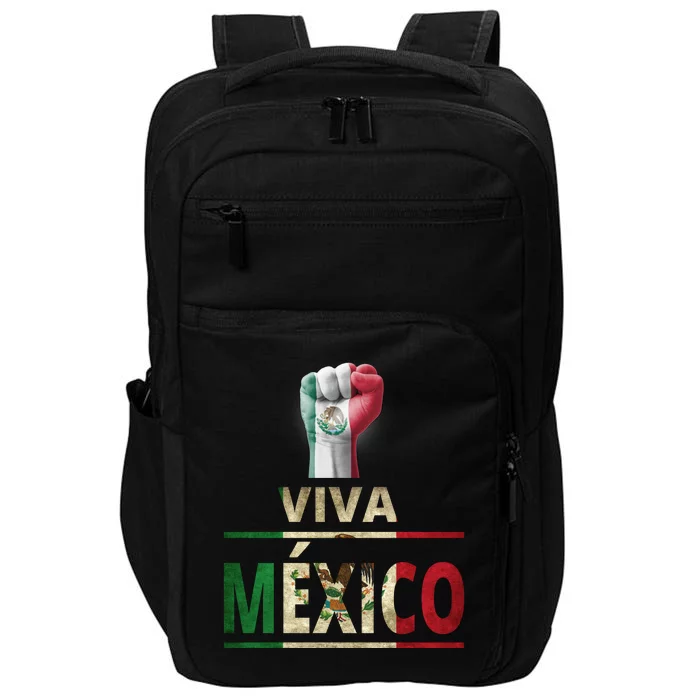 Viva Mexico Mexican Pride Fist Impact Tech Backpack