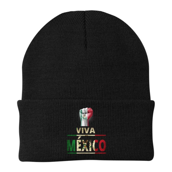 Viva Mexico Mexican Pride Fist Knit Cap Winter Beanie