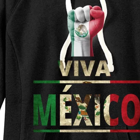 Viva Mexico Mexican Pride Fist Women's Fleece Hoodie