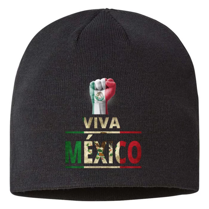 Viva Mexico Mexican Pride Fist 8 1/2in Sustainable Knit Beanie