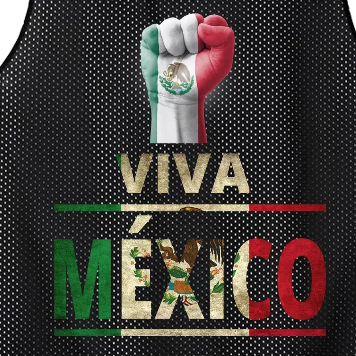 Viva Mexico Mexican Pride Fist Mesh Reversible Basketball Jersey Tank