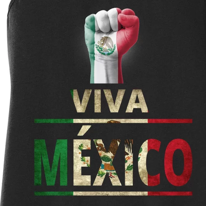 Viva Mexico Mexican Pride Fist Women's Racerback Tank