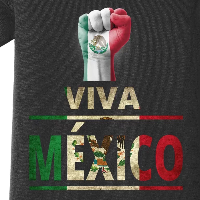 Viva Mexico Mexican Pride Fist Baby Bodysuit