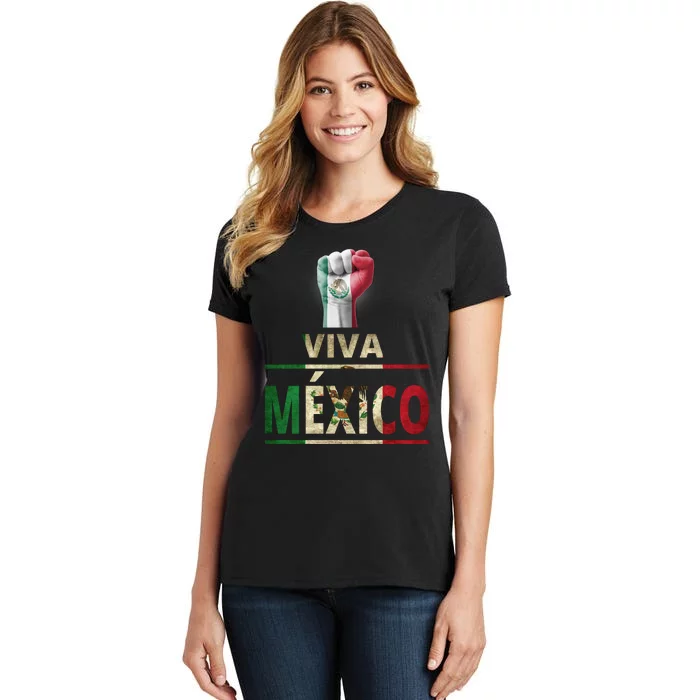 Viva Mexico Mexican Pride Fist Women's T-Shirt